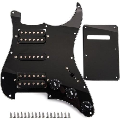 HSH Scratch Plate Electric Guitar Pick Guard With Back Plate Mounting Screws
