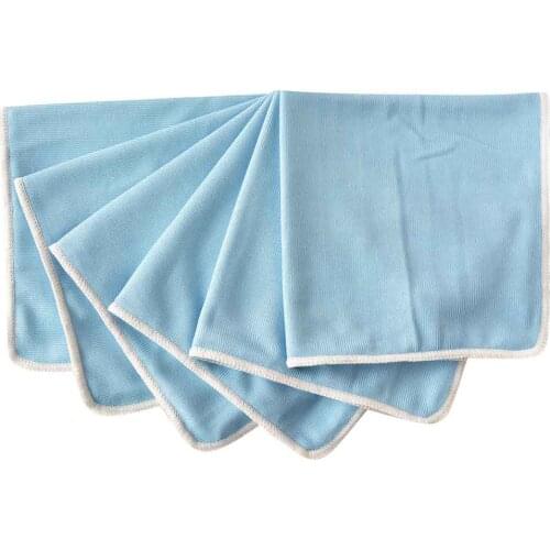 Sinland 10PCS 12"x12" Microfiber Towel Glass Window Windshield Cleaning Eyeglass Rag Towel Fast drying durable glass kettles