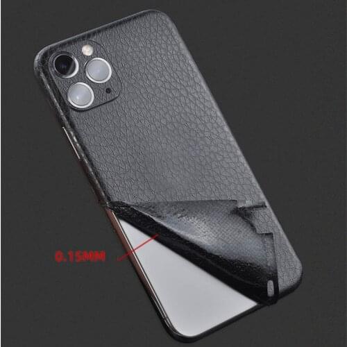 Leather Skin Pattern Phone Stickers For iPhone 8 11 12 Pro Back Films Decal For iPhone 11 12 Pro Max Sticker Adhesive Skin