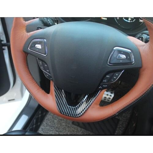Lsrtw2017 Car Steering Wheel Button Frame Cover Chrome Trim for Lincoln Mkx Mkc Mkz Nagivator Accessories Auto Styling Parts