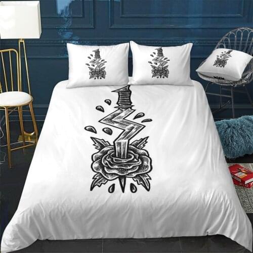 Blade Sword dot work Quilt Cover Pillowcase 3Piece Comforter Bedding Set With Pillow Case Single Double Duvet Cover Home Decora