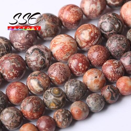 Natural Leopardskin Jaspers Round Beads Leopard Stone Loose Beads 15"Strand 4 6 8 10 12MM Pick Size For Jewelry Making Wholesale