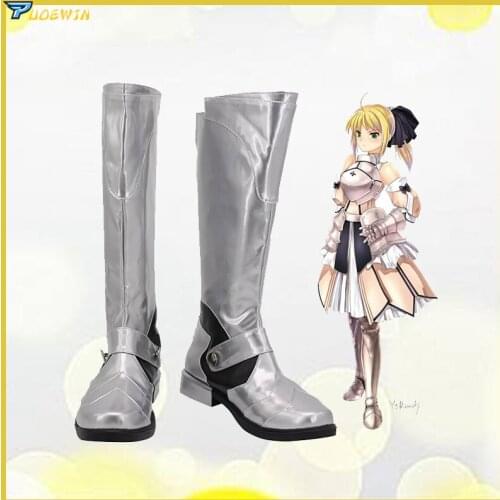 Fate Stay Night Saber Cosplay Shoes Boots Halloween Carnival Party Costume Accessories