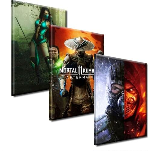 The Game Poster Mortal Kombat Decoration Painting of The on HD Canvas Canvas Painting of Mortal Kombat Poster Wall Art Canvas