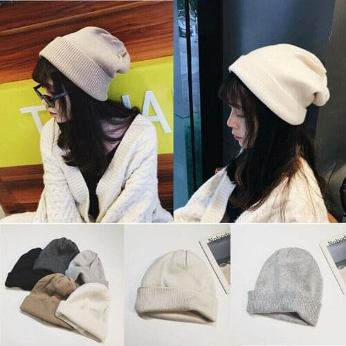 Women Men Plain Beanie Hat Adjustable Knit Winter With Turn Up Washable Acrylic Beenie Unisex Warm Skull Ski Hat Black Khaki