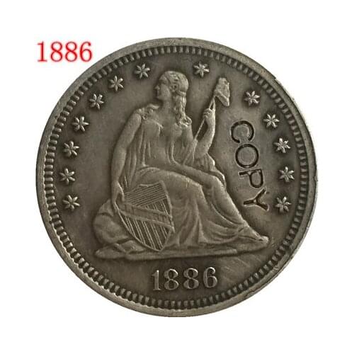 USA 1886 LIBERTY SEATED QUARTER DOLLARS COPY COINS