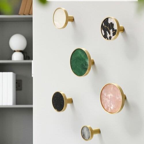 Light Luxury Golden Cupboard Handle Shell Brass Door Knob Wardrobe Dresser Handles Furniture Drawer Pull Hardware Accessories