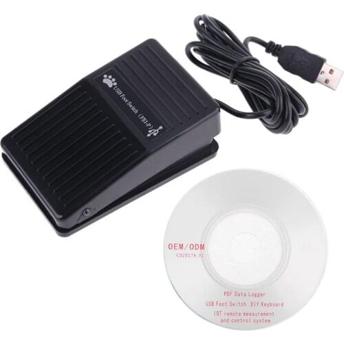 USB Single Foot Switch Pedal Control Keyboard Mouse PC Game for Dos Win 7 MAC