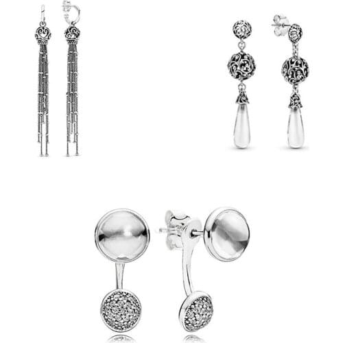 High-quality New S925 Silver Regal Swirls, Enchanted Tassels Drop Earrings, Stylish Jewelry For Ladies As A Romantic Gift