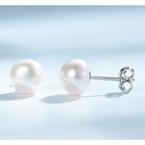 Dyson 925 Sterling Silver Earrings Freshwater Pearl Lovely Stud Earrings For Women Girls Birthday Gifts Korean Fashion Jewelry