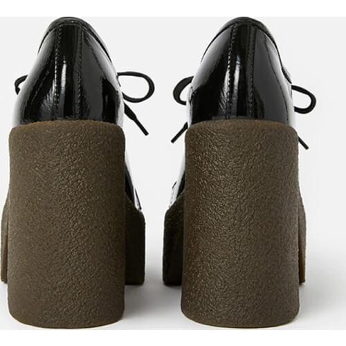 MUMANI Woman‘s 2021 New Ankle Strap Shoes Genuine Leather Square Heels Platform Thick Heel Pumps Retro Square Toe Lady Footwear