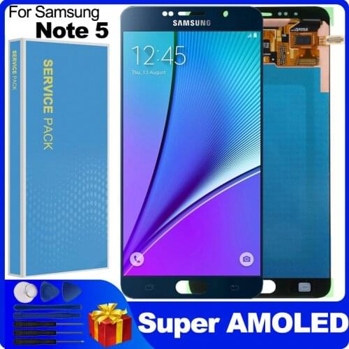 Original Super AMOLED 5.7'' LCD for SAMSUNG Galaxy Note5 N920A N9200 N920F N920C LCD Display Touch Screen Digitizer Replacement