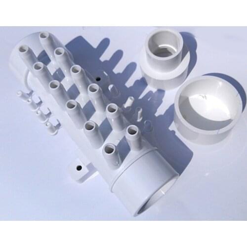 1.5" PVC Manifold air distributor with 12branches, air blower 12 ports manifod