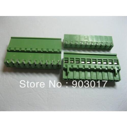 120 Pcs Per Lot 5.08A 5.08mm Angle 10 pin Screw Terminal Block Connector Pluggable Type 2EDCD-2EDCR-5.08A HOT Sale
