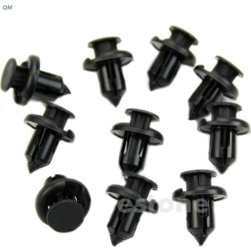 13MF 10pcs Nylon Trim Board Panel Retainer Clips Fasteners Black for toyota