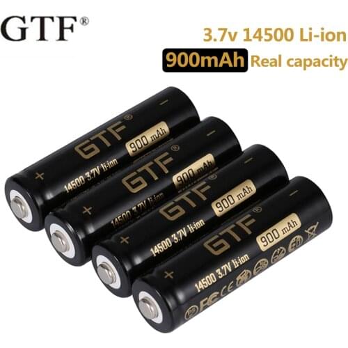 GTF 14500 900mAh Rechargeable Li-ion Battery 3.7V Li-ion Battery AA for LED Flashlight Accumulator Torch Mouse Toy 14500 Cells