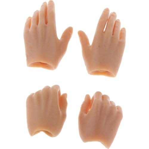 2 Pairs 1/6th Female Hands Model Normal Skin for 12inch Action Figures Body