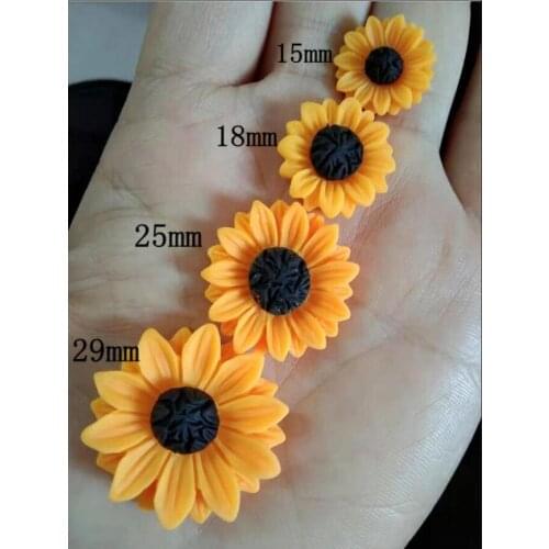 30Pcs/set Cute Sunflower Jewelry Accessories Fashion Multi size Charm Jewelry for Making DIY Earrings Necklaces