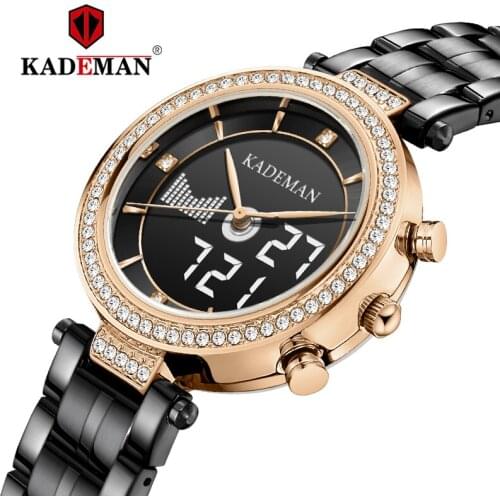 2021 KADEMAN Women Watch Top Brand Luxury Ladies Fashion Simple Digital Display Quartz Watches Female Waterproof Wristwatch