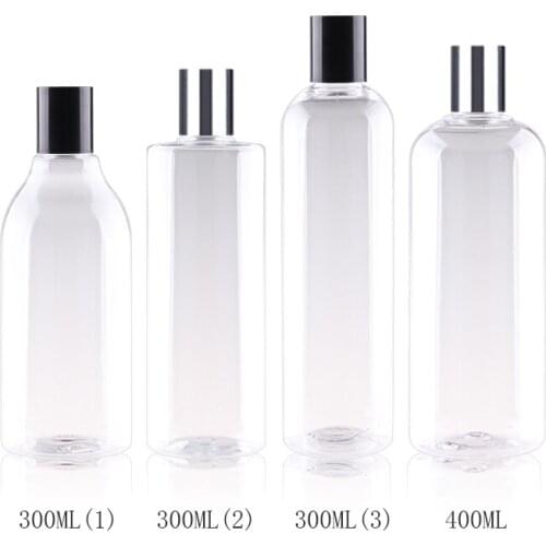 300ML 400ML X 20 Transparent Cosmetic Container Plastic Cosmetic Packaging Container Massage Oil Shampoo Liquid PET Bottles