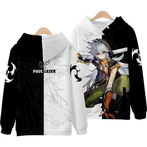 3D Hoodies game genshin impact 3d print hoodie sweatshirts pullover unisex harajuku tracksuit Plus Size Outwear