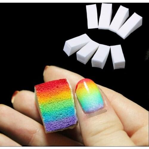 8pcs/lot DIY Gradient Nails Sponges for Color Fade Woman Salon Nail Sponges for Acrylic Makeup Manicure Nail Art Accessory