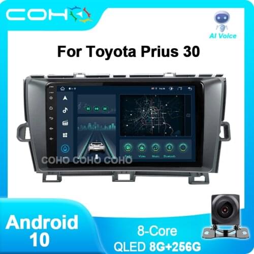 COHO For Toyota Prius 30 Android 10.0 Octa Core 6+128G Gps Navigation Bluetooth Car Stereo