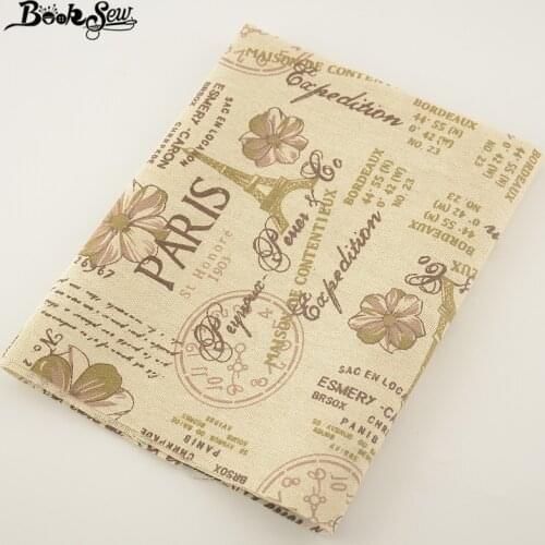 Booksew Textile Eiffel Tower Design Cotton Linen Fabric Sewing Material Tissu Tablecloth Pillow Bag Curtain Cushion Zakka