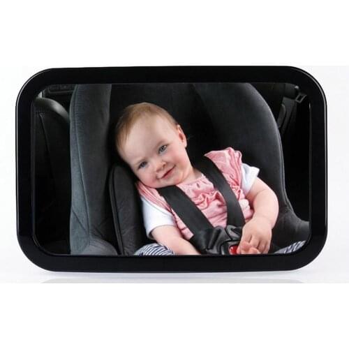 Black Shell Baby Car Mirror Backseat Rear View Assistant Facing Kid Infant Safety Seat Mirror 29 x 19cm/11.4 x 7.48"