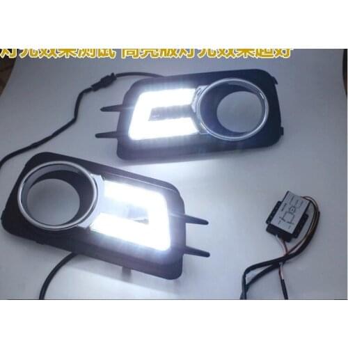 For VW tiguan 2010-12 led DRL daytime running light top quality "U" style with dimmer function exact installation