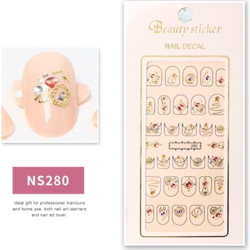 Holographic 3D Agate Design Nails Art Manicure Foil Stickers Classical Pendant Nail Decoration Rhinestones Adhesive Decals ZX28