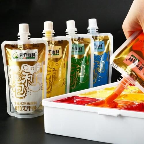 Gouache Paint 36 Colors 100g Acrylic Paint Bag Supplementary Paint Watercolor Portable Gouache Paint Art Supplies