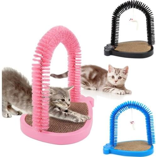Cat Scratcher Toys Corrugated Paper Scratch Board Kitty Interactive Grinding Nail Claws Catnip Funny Cat Toys Brush Mouse Toy