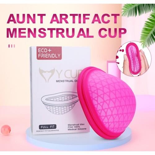 Menstrual Cup Reusable Period Cups Soft Silicone Leak-Proof Period Cups Wear for 12 Hours Menstrual Disk Tampon/ Pad Alternative