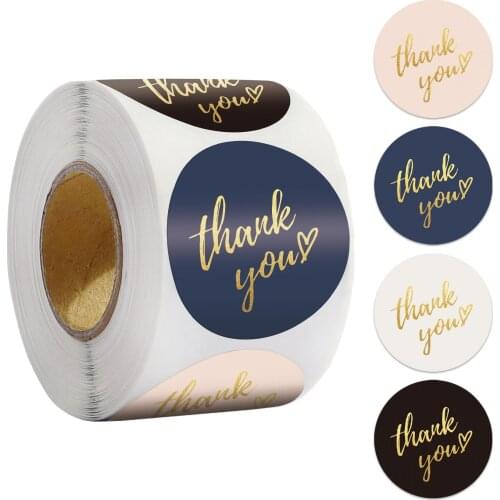 500pcs Colorful Thank You Stickers Seal Labels for Envelope Sealing Paper Labels Stickers stationery supply Gift Card Box DIY
