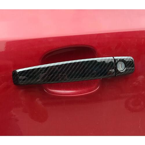 For Vauxhall Astra V VI H J 2004-2019 Carbon Fiber Printed Exterior Side Door Handle Cover Trim Frame For Holden Astra 2005-2017