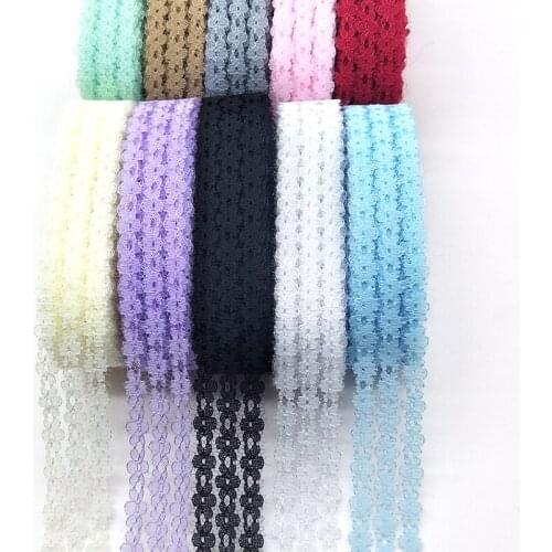 New 10 Yards High Quality White Lace Ribbon Tape 27MM Lace Trim DIY Embroidered For Sewing Decoration African Lace Fabric Ribbon