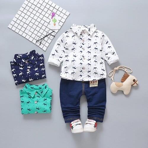 Toddler Boy Clothes Spring Children Clothing Boys Sets Costume For Kids Clothes Sets T-shirt+Jeans Sport Suits 2-8 Years