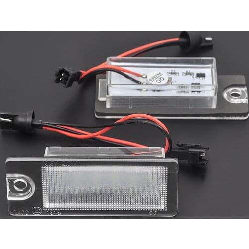 For Volvo S60 S80 V70 XC70 XC90 Car Rear White LED License Plate Light Number Plate Lamp