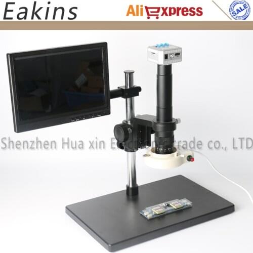 Industrial Microscope Camera Set 20MP 1080P 60Fps HDMI USB Microscope Camera 300X C Mount Lens LED Light For Phone PCB Repair