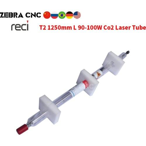 Reci T2 90W-100W CO2 Laser Tube Length 1250mm DIA 65mm for CO2 Laser Machine Glass Sealed Laser Tube Replace Reci W2 Z2 V2 S2