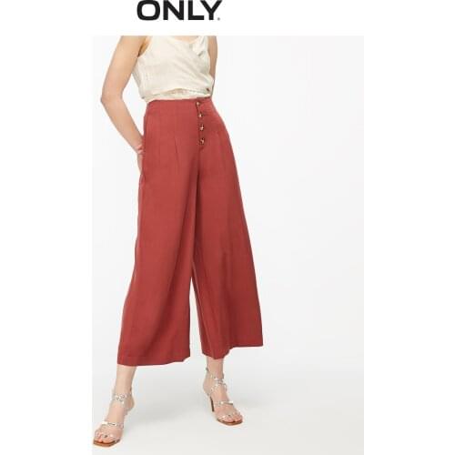 ONLY Womens Loose Fit Wide-leg Pants | 119250502
