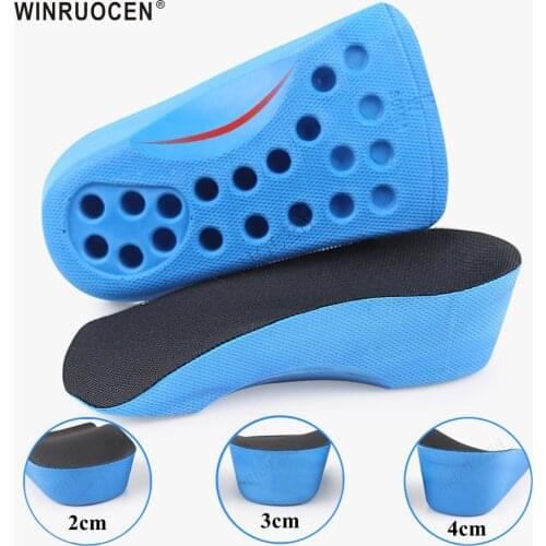 2-4cm Invisible Height Increase Insole Cushion Height Lift Adjustable Cut Shoe Heel Insert Taller Support Absorbant Foot Pad