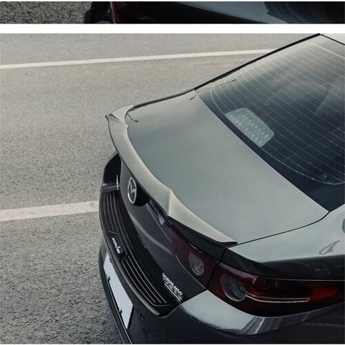 For Mazda 3 Axela high quality 2020+ ABS Plastic Unpainted Color Rear Spoiler Wing Trunk Lid Cover Car Styling