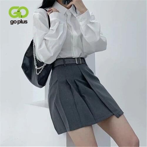 GOPLUS Skirt Sexy Mini Skirts 2021 Summer Korean Fashion Pleated Black Short Skirt Jupe Femme Falda Tableada Rock Damen C11144