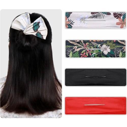 20Colors Deft Bun Women Knotted Deft Bun French Stylish Print Hair Band Rope Headband Summer Hairpin Braider Maker Braiding Tool