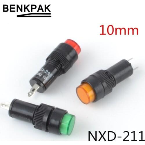 10pcs Signal Lamp Indicator Light opening 10MM NXD-211
