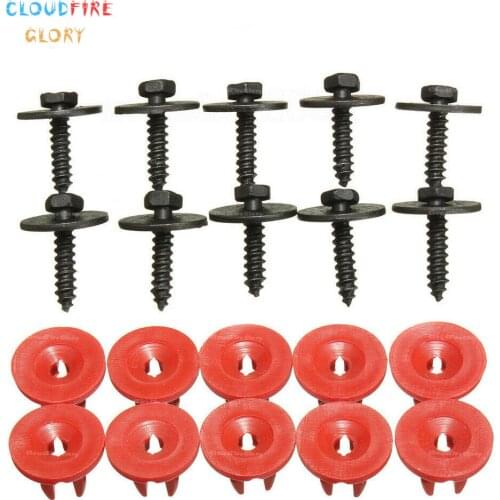 20pcs Screws Auto Fastener Clips Rivet Car Engine Undertray Cover Clips Buttom Shield Guard for Ford C-Max S-Max