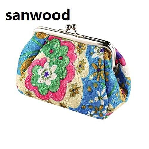2015 Women Fashion Cute Chic Embroidered Case Wallet Card Keys Pouch Coin Purse 6O31