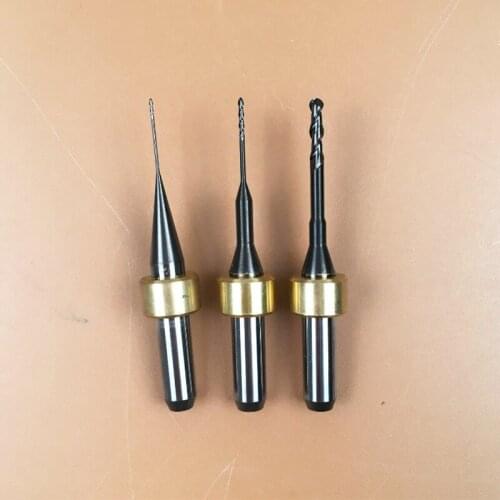 3pcs Imes-Icore 750 No Coated Dental CAD/CAM Tungsten Carbide Milling Burs for Milling Dental Zirconia/ PMMA/ Wax Blocks